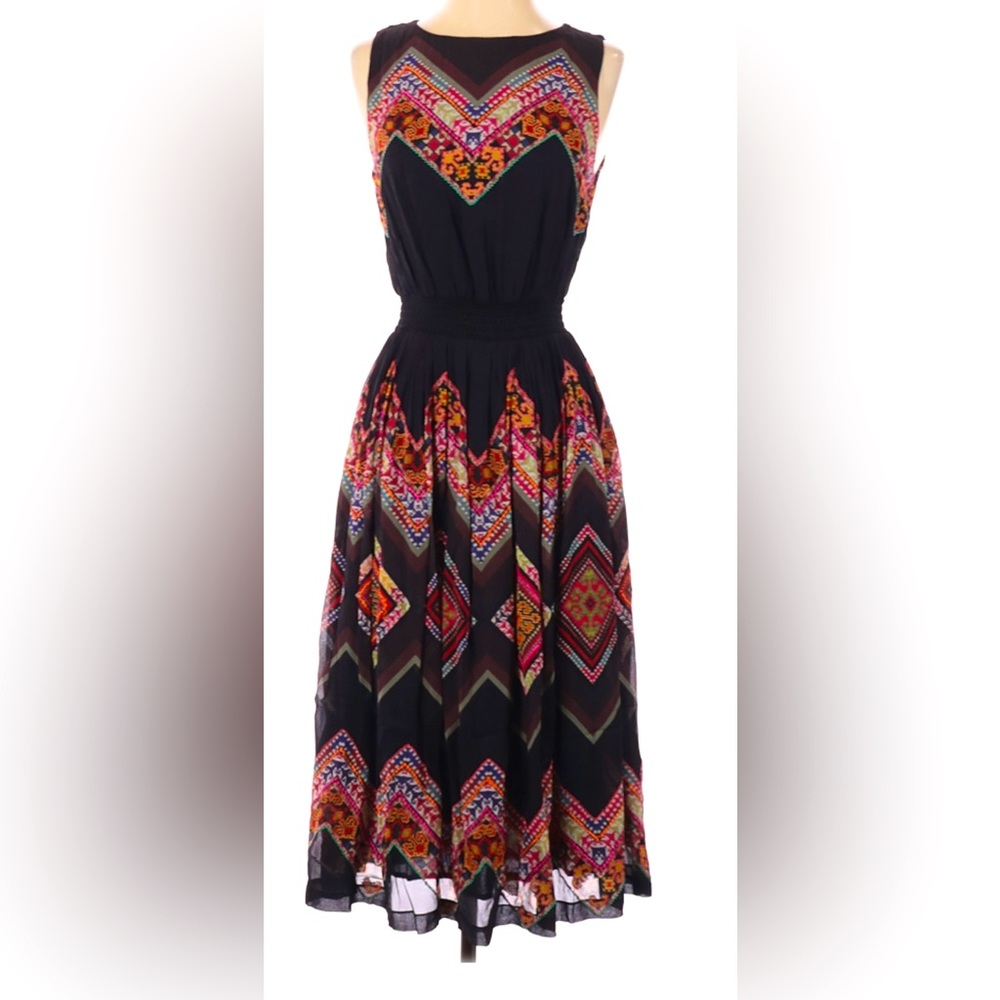 Anthropologie Tanvi Kedia Embroidered Dress